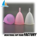 Copa menstrual de silicona de grado médico para el período de las niñas